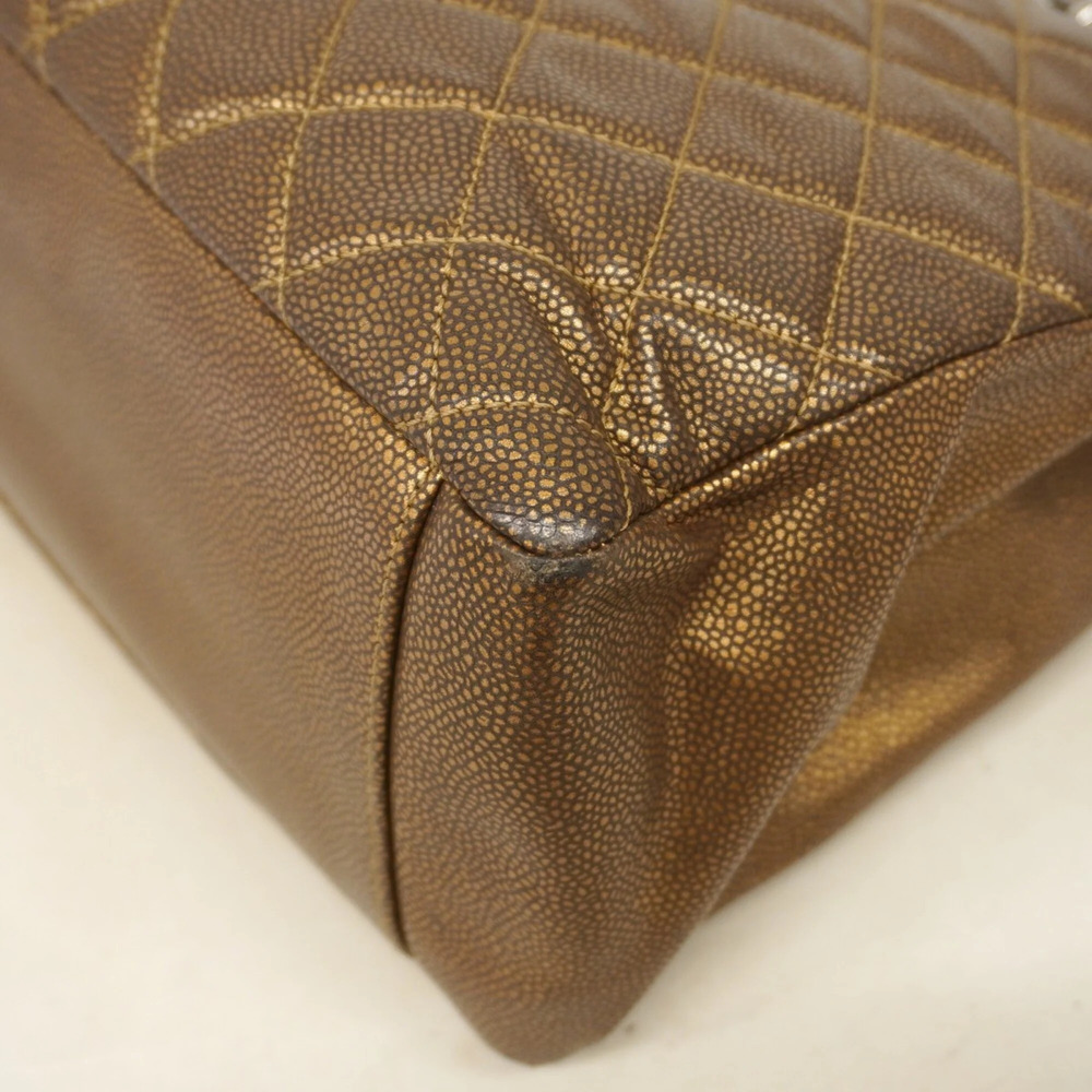 CHANEL Brown Caviar Leather Tote Bag - Picture 6 of 11
